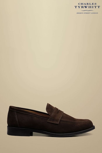 Charles Tyrwhitt Brown Suede Saddle Loafers (869960) | £150