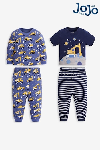 JoJo Maman Bébé Space 2-Pack Digger Jersey Pyjamas (86B522) | £29