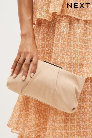 Nude Pleated Frame Clutch Bag Guccy (870216) | £24