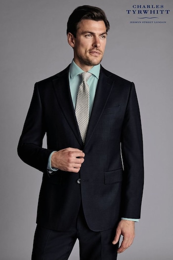 Charles Tyrwhitt Blue Slim Fit Stretch Twill Suit: Jacket (870333) | £200