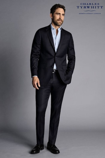 Charles Tyrwhitt Blue Slim Fit Italian Luxury Suit: Jacket (870358) | £330