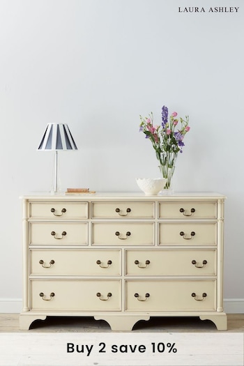 Laura Ashley Ivory Clifton 6+4 Drawer Chest (870663) | £1,175