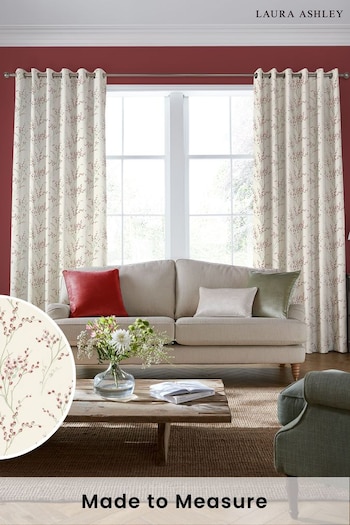 Laura Ashley Cranberry Red Pussy Willow Winter Made to Measure Curtains (870789) | £91