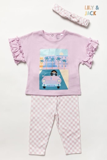 Lily & Jack Top/Leggings and Headband Outfit Set (870927) | £18