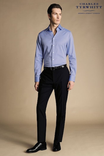 Charles Tyrwhitt Blue Slim-Fit Stripe Ultimate Performance Suit Trousers (871019) | £130