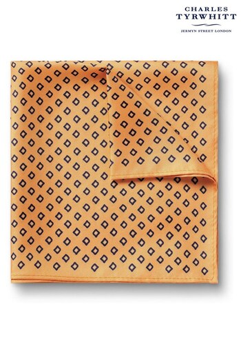 Charles Tyrwhitt Orange Medallion Silk Pocket Square (871267) | £25