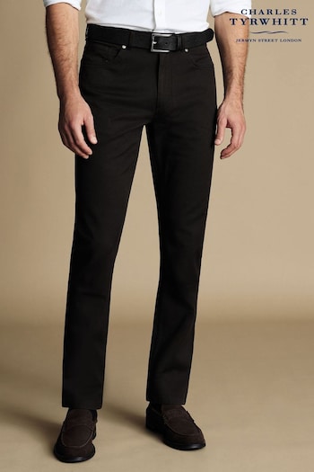 Charles Tyrwhitt Black Twill Slim Fit 5 Pocket error Jeans (871289) | £80