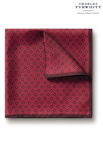 Charles Tyrwhitt Red Medallion Silk Pocket Square (871309) | £25