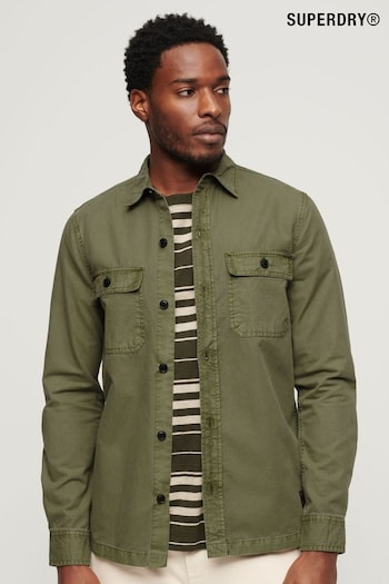 Superdry Green Military Long Sleeved Shirt (871346) | £70