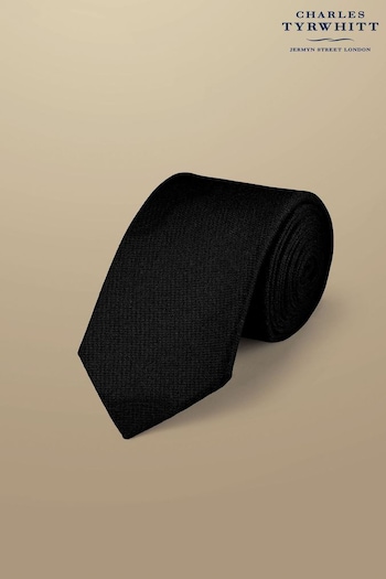 Charles Tyrwhitt Black Silk Stain Resist Slim Tie (871480) | £35