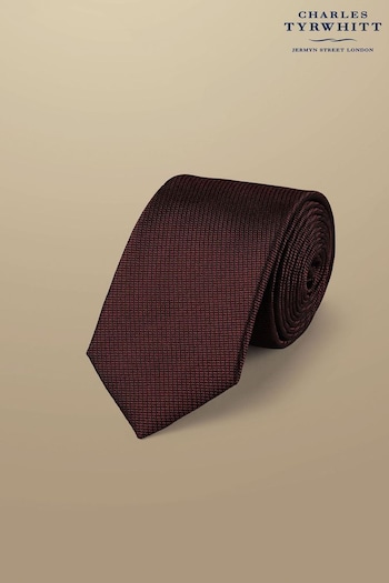 Charles Tyrwhitt Red Silk Stain Resist Slim Tie (871635) | £35