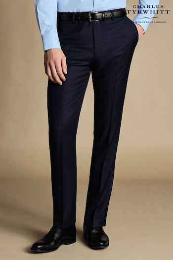 Charles Tyrwhitt Dark blue Slim Fit Italian Luxury Suit Trousers (871657) | £170