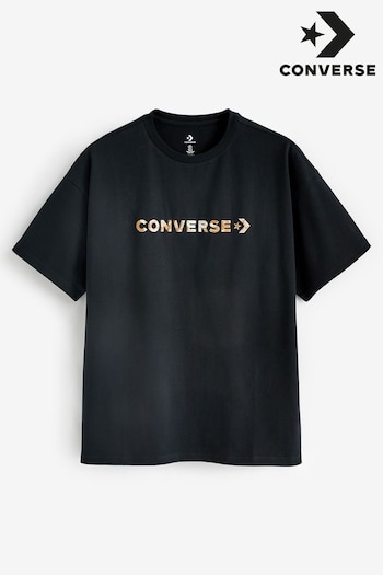 Converse Pleasures Black Brush Stroke T-Shirt (871815) | £35