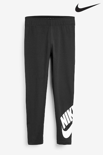 Nike UK5.5 Black Little Kids Cotton Leggings (871849) | £16