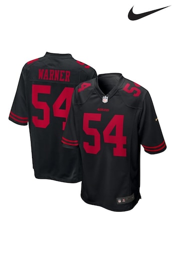 Nike Black San Francisco 49ers Game Alternate Jersey - Fred Warner (872098) | £80