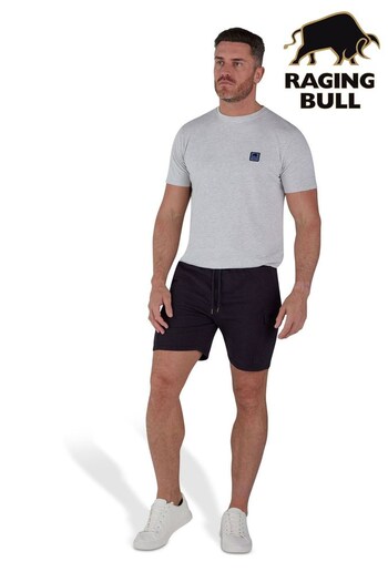 Raging Bull Jersey Stretch Waist Cargo Black Shorts (872133) | £29