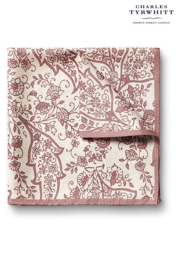 Charles Tyrwhitt Pink Paisley Print Silk Pocket Square (872171) | £25