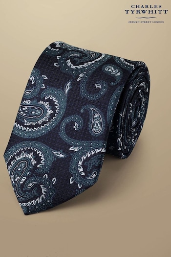 Charles Tyrwhitt Blue Paisley Silk Tie (872350) | £50