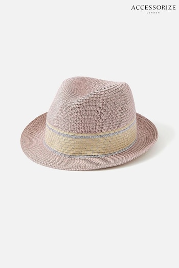 Accessorize Pink Sarah Sparkle Trilby Hat (872416) | £18
