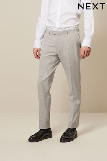 Light Grey Skinny Fit Pipe Trimmed Suit: Trousers (872528) | £40