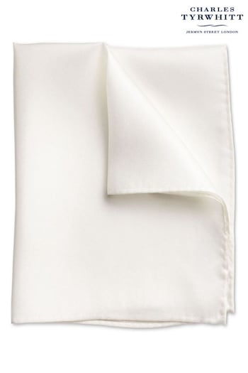 Charles Tyrwhitt White Evening Silk Pocket Square (872573) | £25
