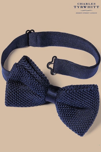 Charles Tyrwhitt Blue Classic Knitted Ready-Tied Bow Tie (872624) | £35