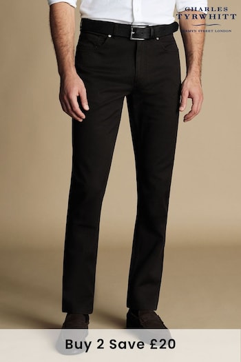 Charles Tyrwhitt Black Twill Classic Fit 5 Pocket Jeans (872706) | £80