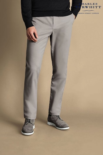 Charles Tyrwhitt Grey French Classic Fit Ultimate non-iron Chino Trousers (872765) | £80