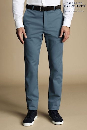 Charles Tyrwhitt Blue Slim Fit Ultimate non-iron Chino Trousers (872799) | £80