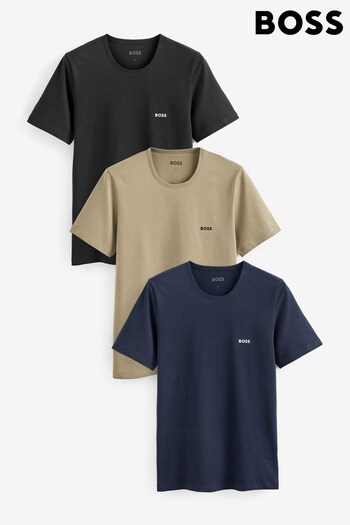 BOSS Black/Beige/Navy T-Shirts 3 Pack (872863) | £45