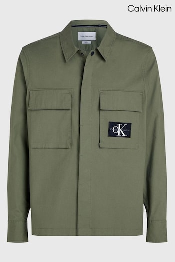 Calvin Round Klein Green Logo Utility Overshirt (872935) | £110
