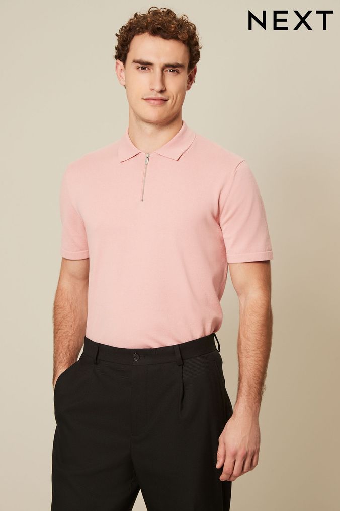 Mens short sleeve knitwear top