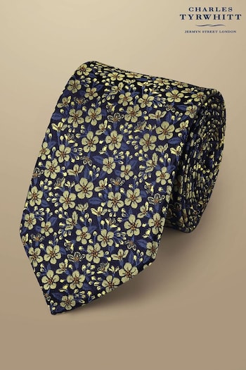Charles Tyrwhitt Blue Ground Floral Tie (873002) | £50