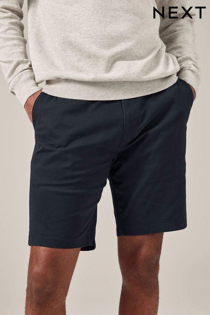 Navy Blue Slim Stretch Chino Shorts (873087) | £20