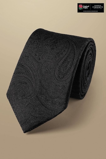 Charles Tyrwhitt Black Paisley Silk Tie (873233) | £50