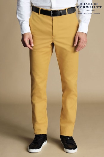Charles Tyrwhitt Yellow Slim Fit Ultimate non-iron Chino Trousers (873297) | £80