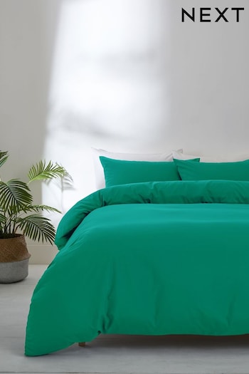 Green Simply Soft Microfibre Duvet Cover and Pillowcase Set (873331) | £10 - £25