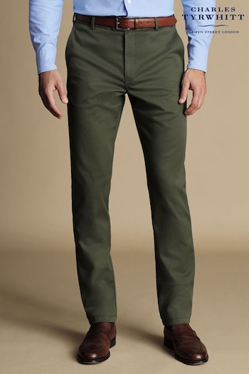 Charles Tyrwhitt Green Slim Fit Ultimate non-iron Chino Trousers (873334) | £80