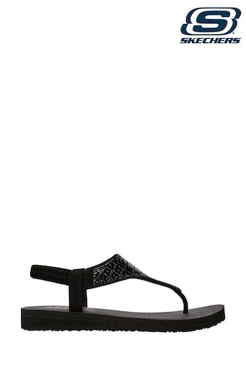 Skechers comfort Black Meditation Sweet Rock Womens Sandals (873361) | £44