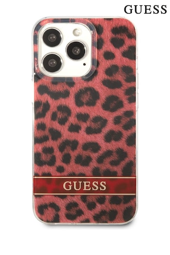 Guess Animal iPhone 13 Pro Pc/Tpu Leopard Design Case with Electro Stripe (873725) | £35