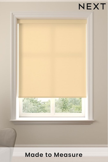 Butter Yellow Asher Made To Measure Light Filtering Roller Blind (873827) | £52
