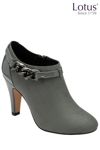 Lotus Grey Heeled Shoe Boots (873884) | £65
