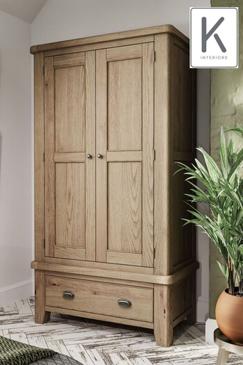 K Interiors Brown Embleton 2 Door 1 Drawer Wardrobe (873929) | £990
