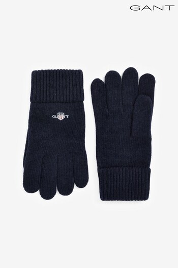 GANT Shield Wool Black Gloves (874101) | £45