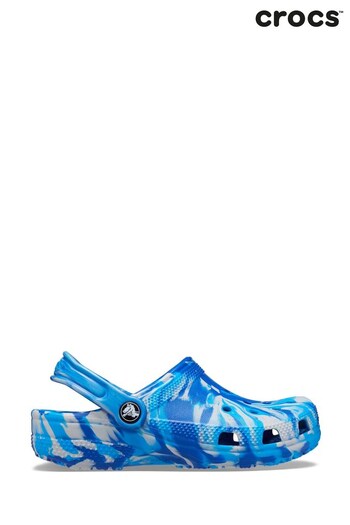 Crocs Charcoal Toddler Blue Classic Marbled Clog Sandals (874710) | £35