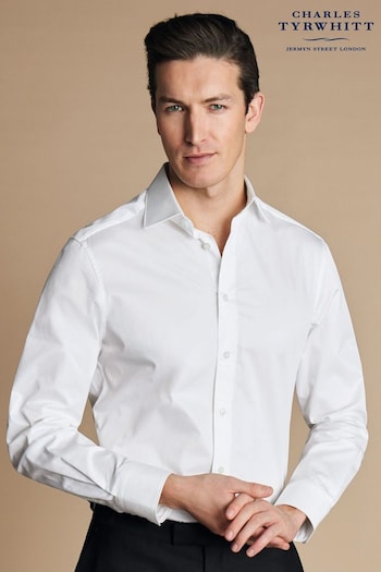 Charles Tyrwhitt White Luxury Twill Slim Fit Shirt (874989) | £80