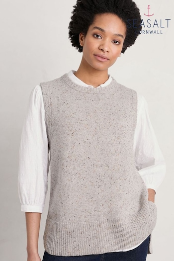 Seasalt Natural Cornwall Coupling Knitted Vest (875155) | £63