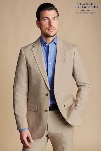 Charles Tyrwhitt Natural Linen Classic Fit Jacket (875178) | £250