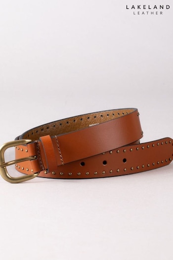 Lakeland Leather Sandale Studded Brown Belt (875312) | £35