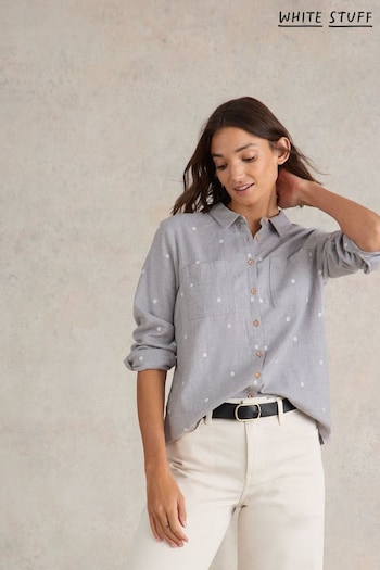 White Stuff Grey Sophie Organic Cotton Shirt (875499) | £49